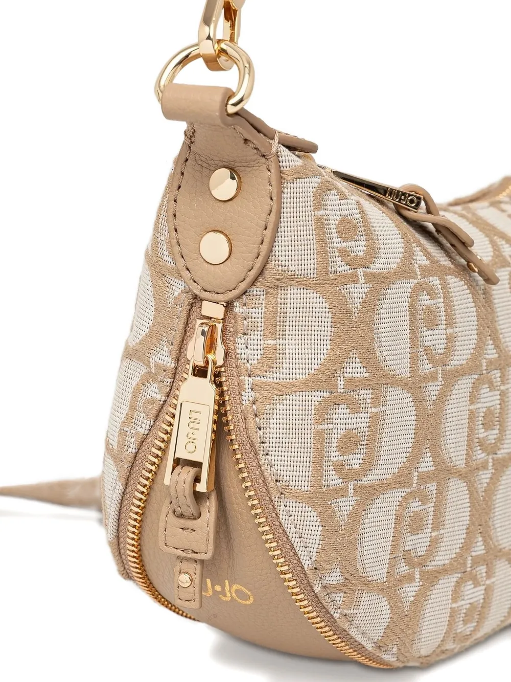 LIU JO Kaliska gewelfde crossbodytas met monogram Beige