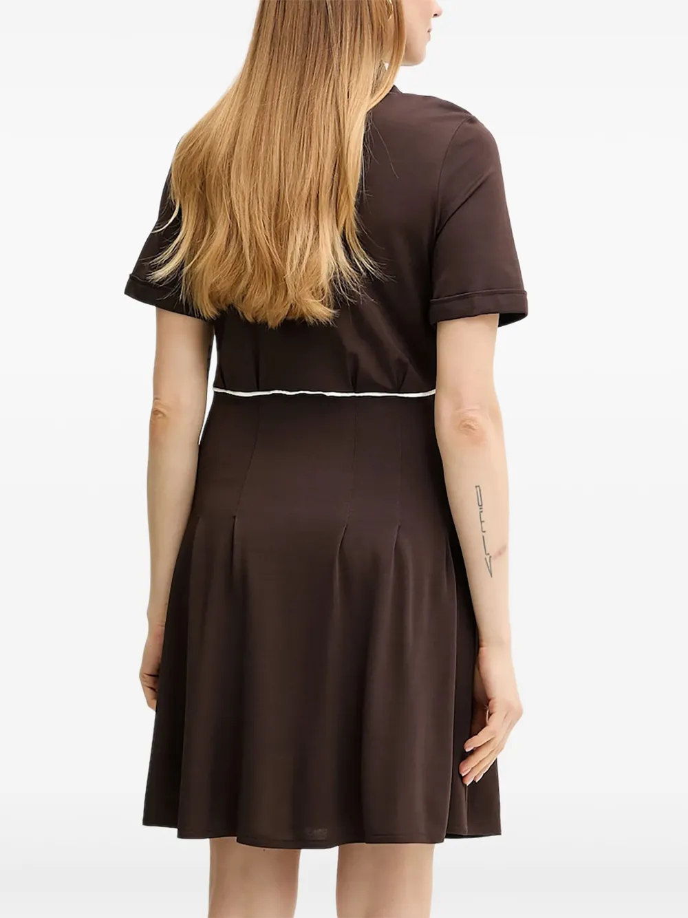 LIU JO Button-down geplooide mini-jurk - Bruin