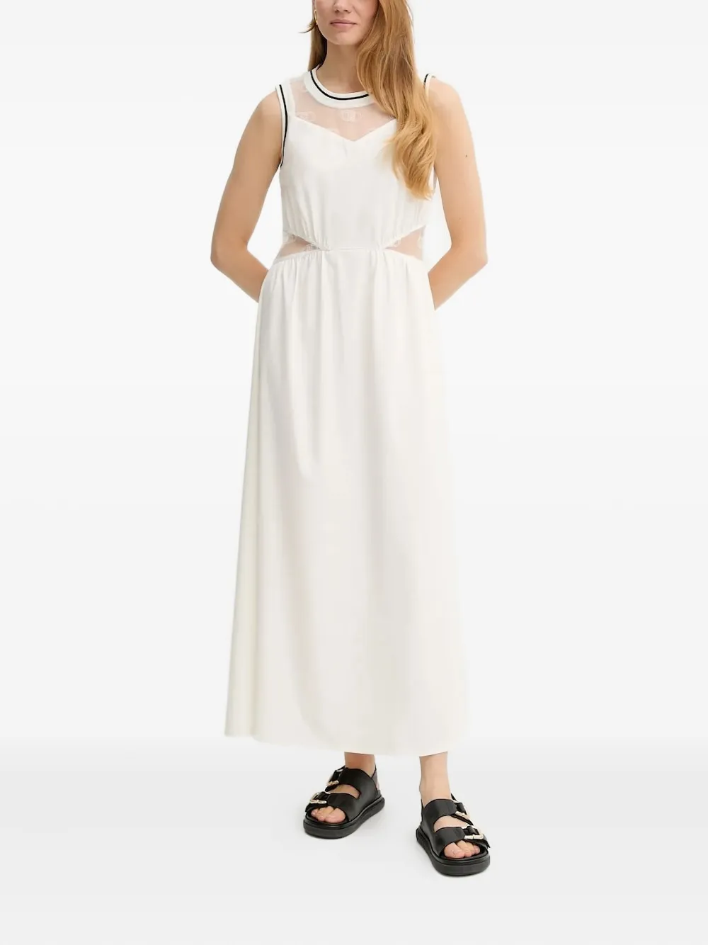 LIU JO sheer-panelled dress Wit