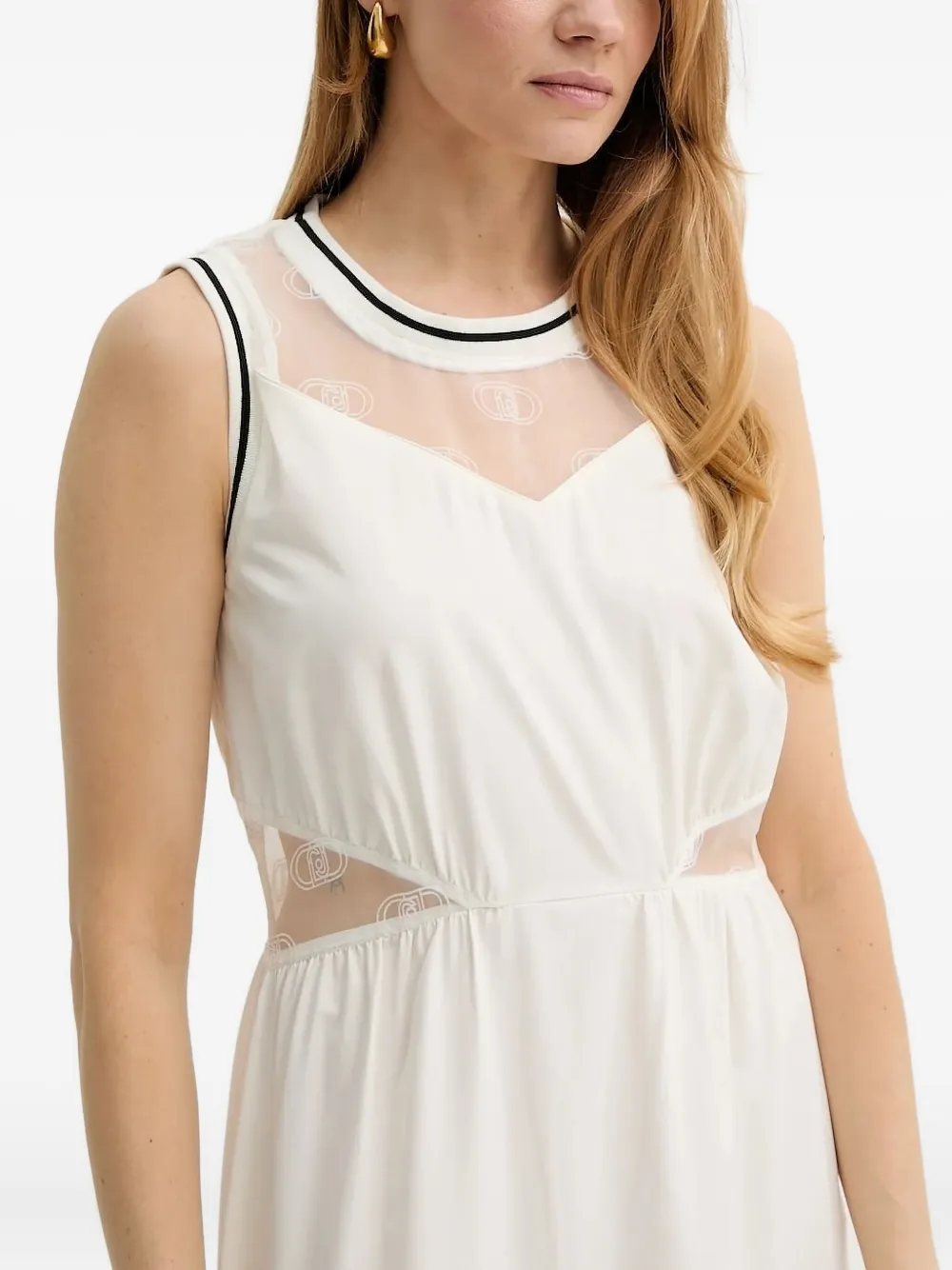 LIU JO sheer-panelled dress Wit