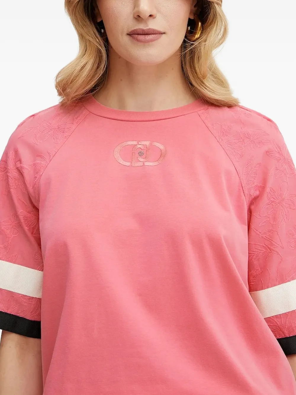 LIU JO T-shirt met borduurwerk Roze
