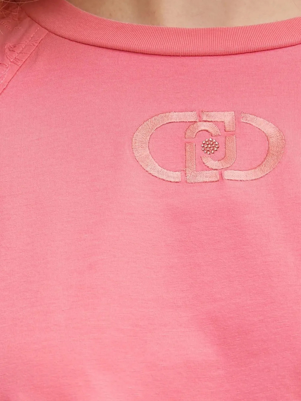 LIU JO T-shirt met borduurwerk Roze