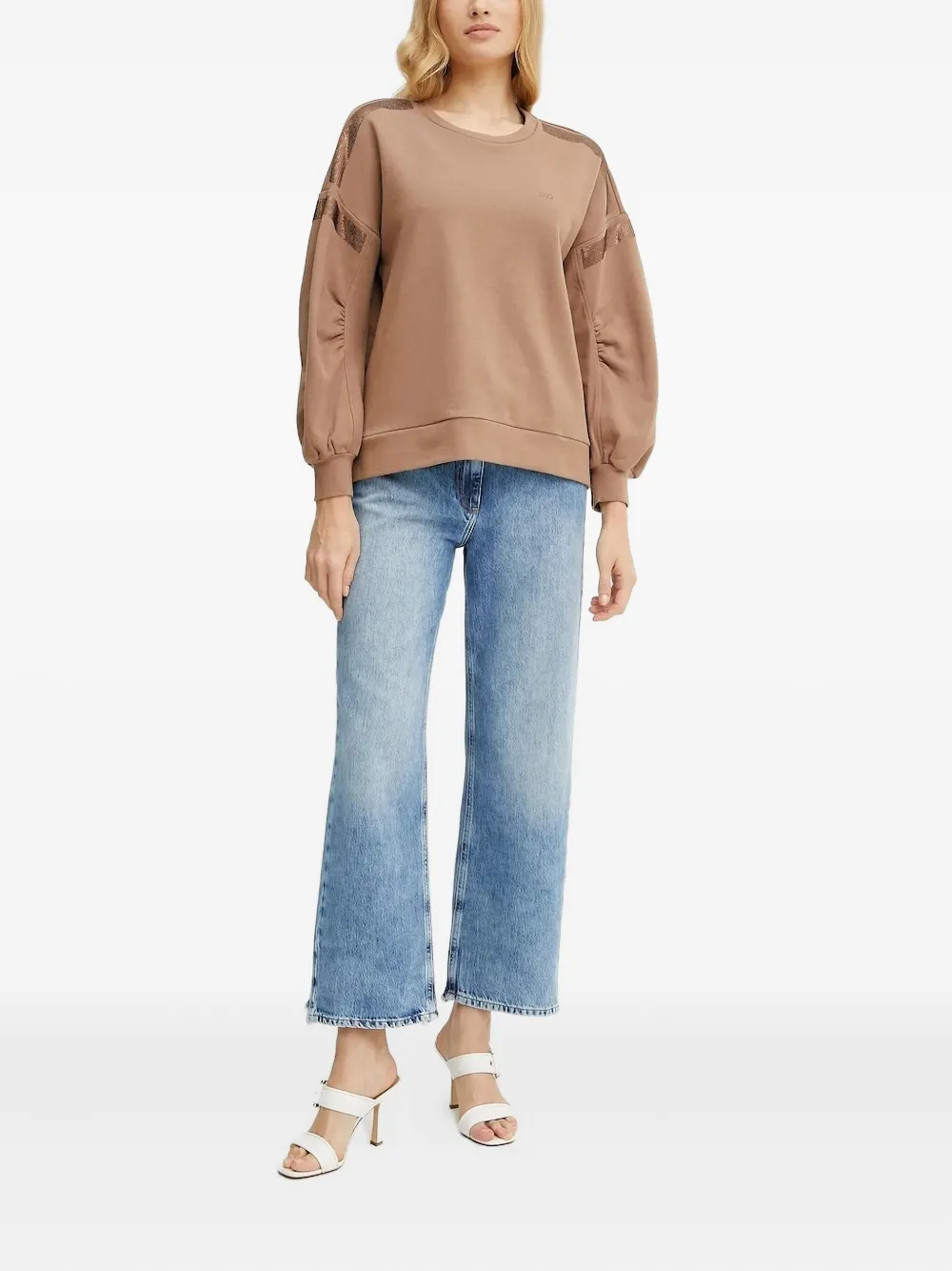 LIU JO Verfraaide sweater Bruin