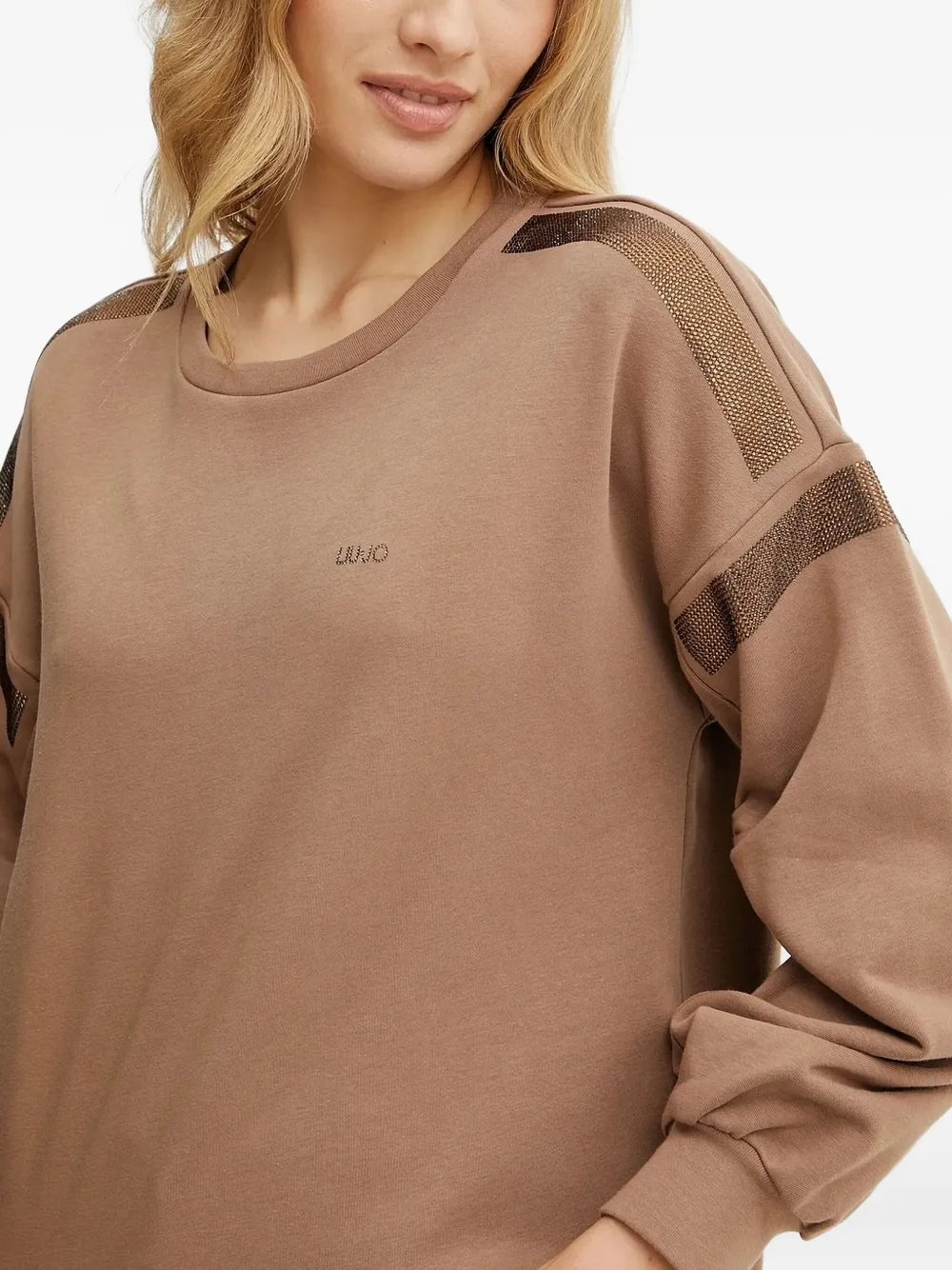 LIU JO Verfraaide sweater Bruin