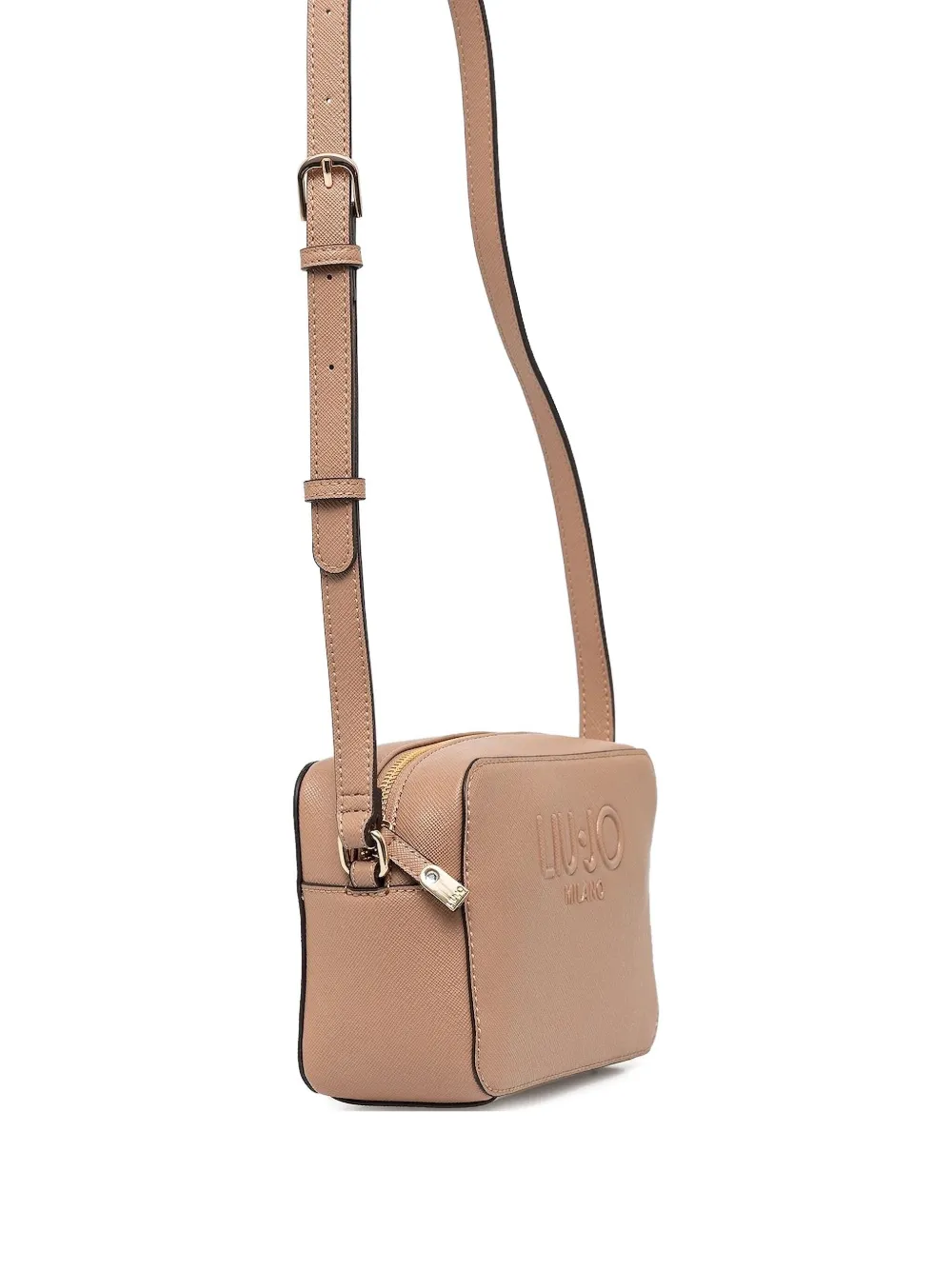 Liu •jo Embossed Rectangular Cross Body Bag In Neutral
