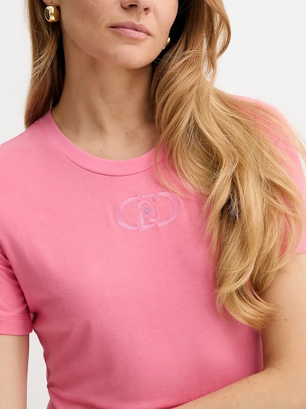 LIU JO T-shirtjurk met trekkoorddetail Roze