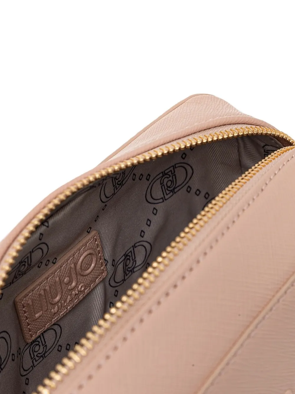 Liu •jo Embossed Zip-closure Cross Body Bag In Neutral