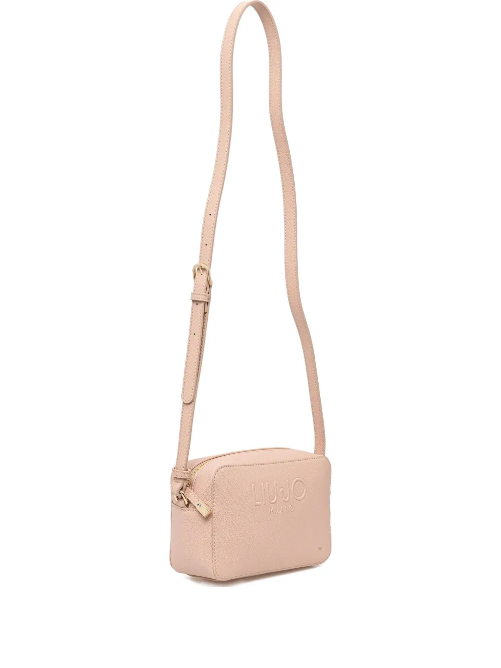 Liu •jo Embossed Zip-closure Cross Body Bag In Neutral