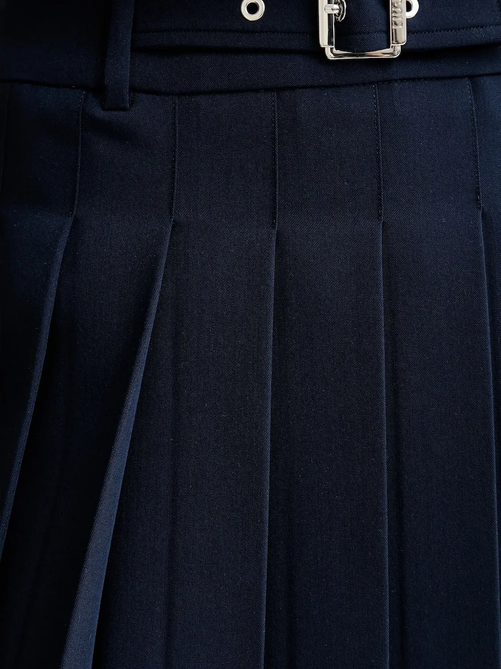 Liu •jo Belted Mini Pleated Skirt In Blue