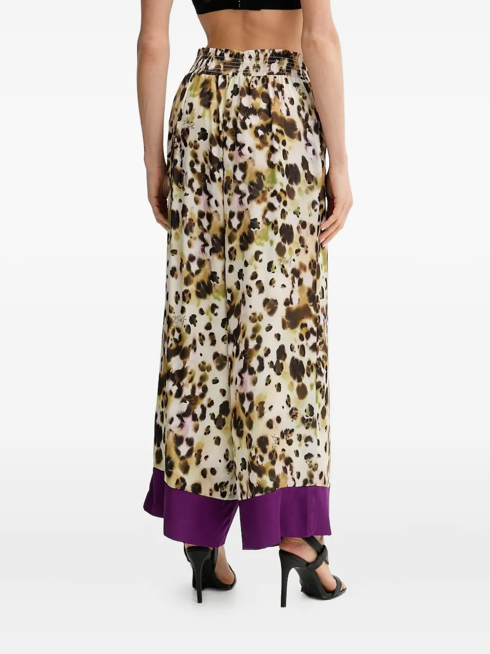 Liu •jo Animal-print Wide-leg Trousers In Animal Print