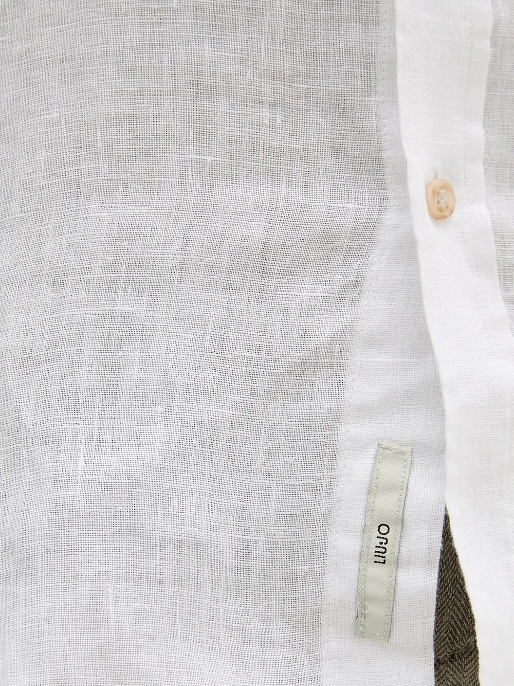 LIU JO long-sleeve linen shirt Wit