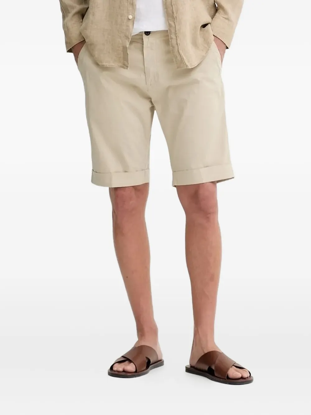 LIU JO five-pockets shorts Beige