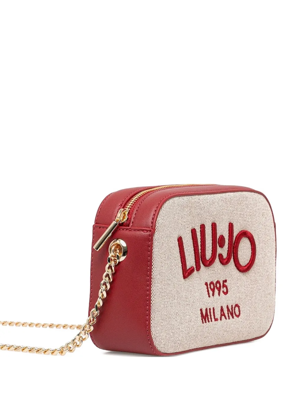 LIU JO Kleine crossbodytas met geborduurd logo Wit