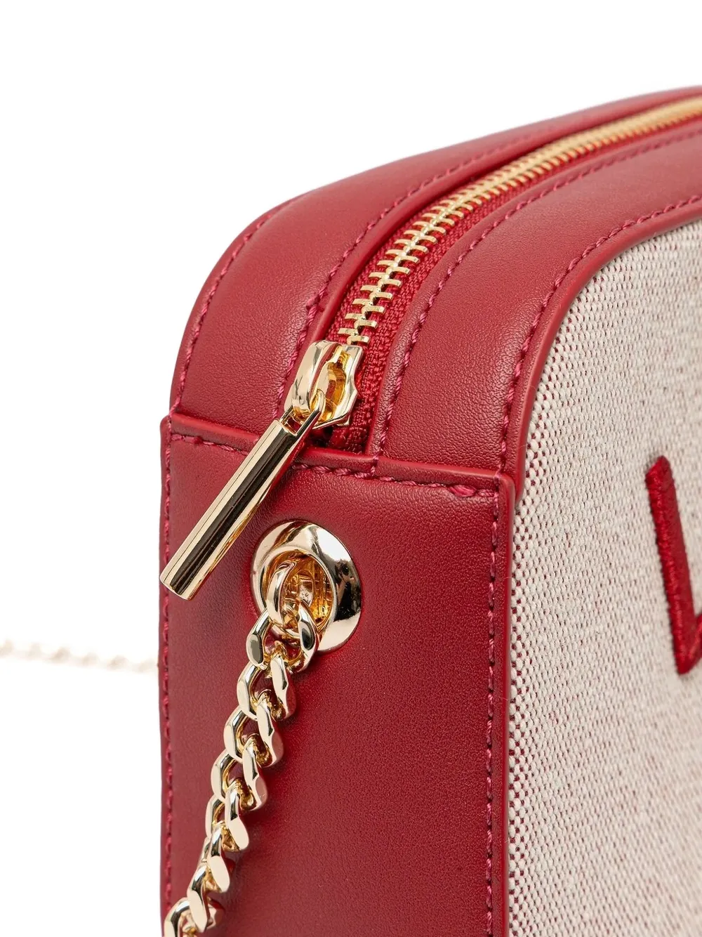 LIU JO Kleine crossbodytas met geborduurd logo Wit