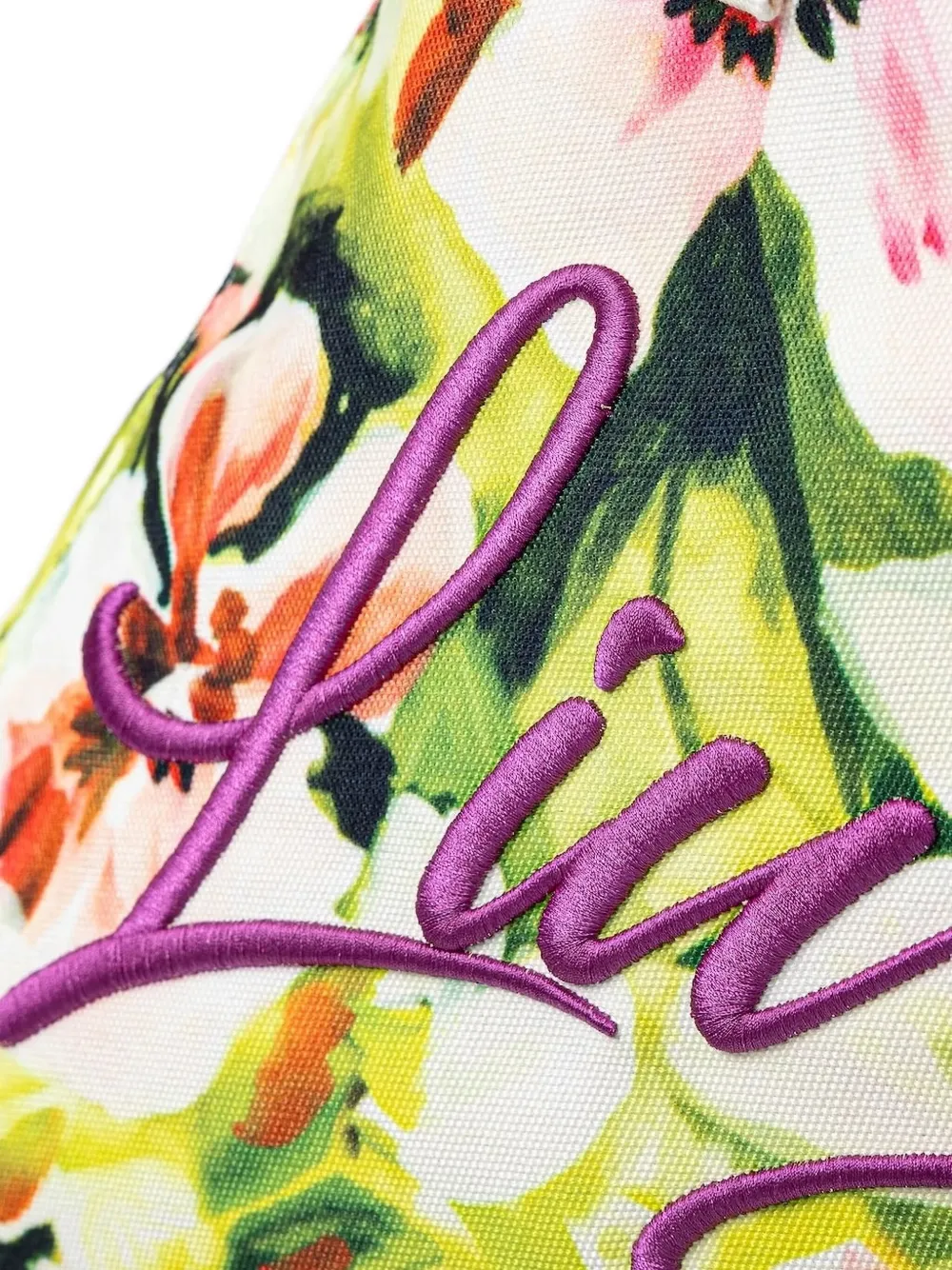 Liu •jo Large Floral-print Tote Bag In Green