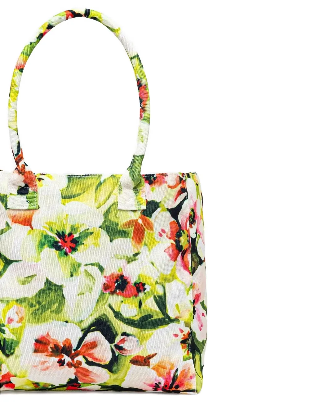 Liu •jo Large Floral-print Tote Bag In Green