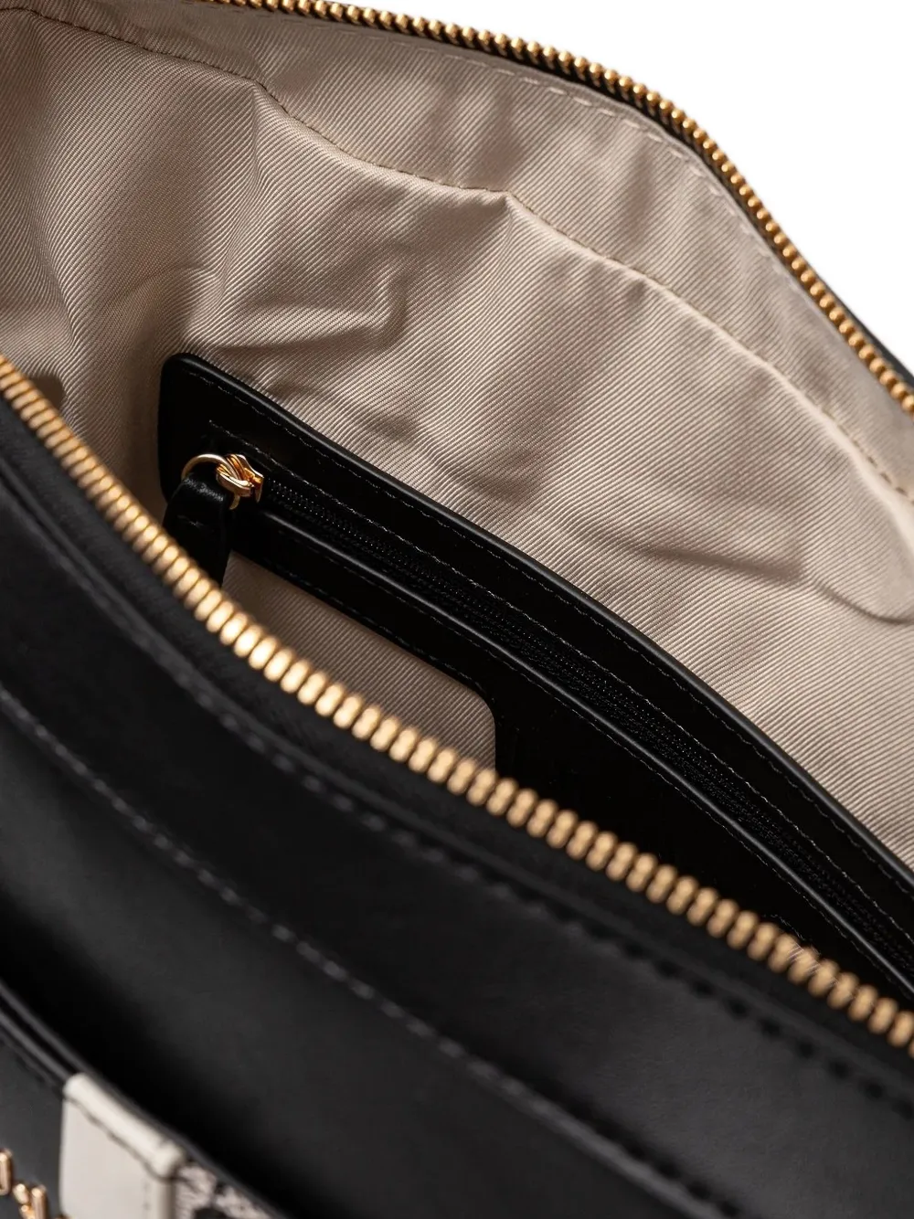 LIU JO Laptoptas met monogramstreep Zwart