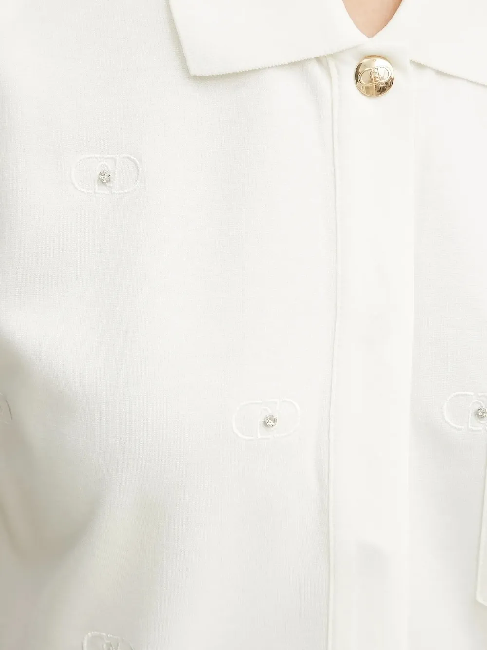 Liu •jo Embellished Ruffle Dress In White