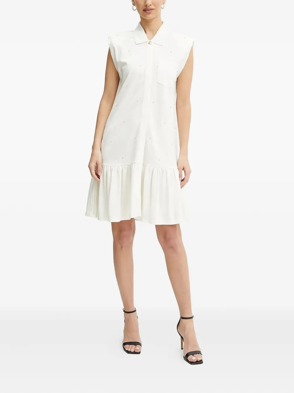 LIU JO embellished ruffle dress | White | Image 1