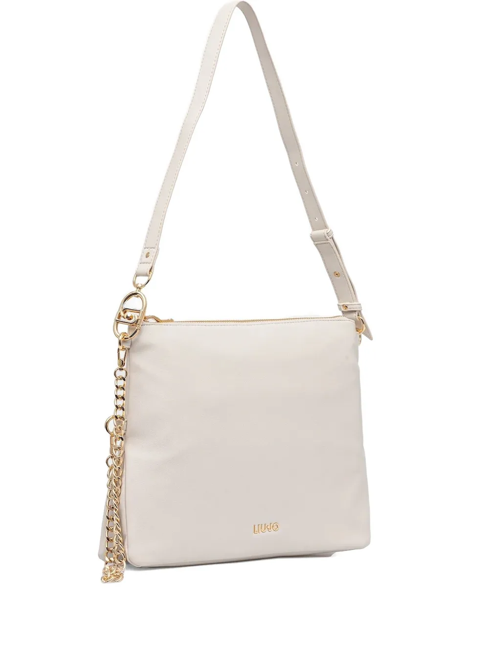 Liu •jo Chain-embellished Shoulder Bag In White