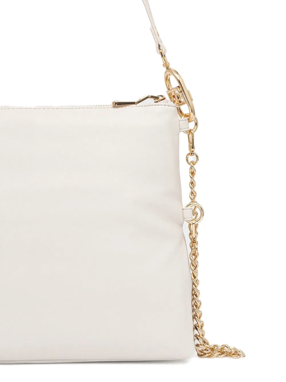 Liu •jo Chain-embellished Shoulder Bag In White