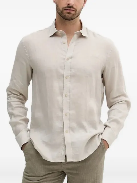 LIU JO long-sleeve linen shirt