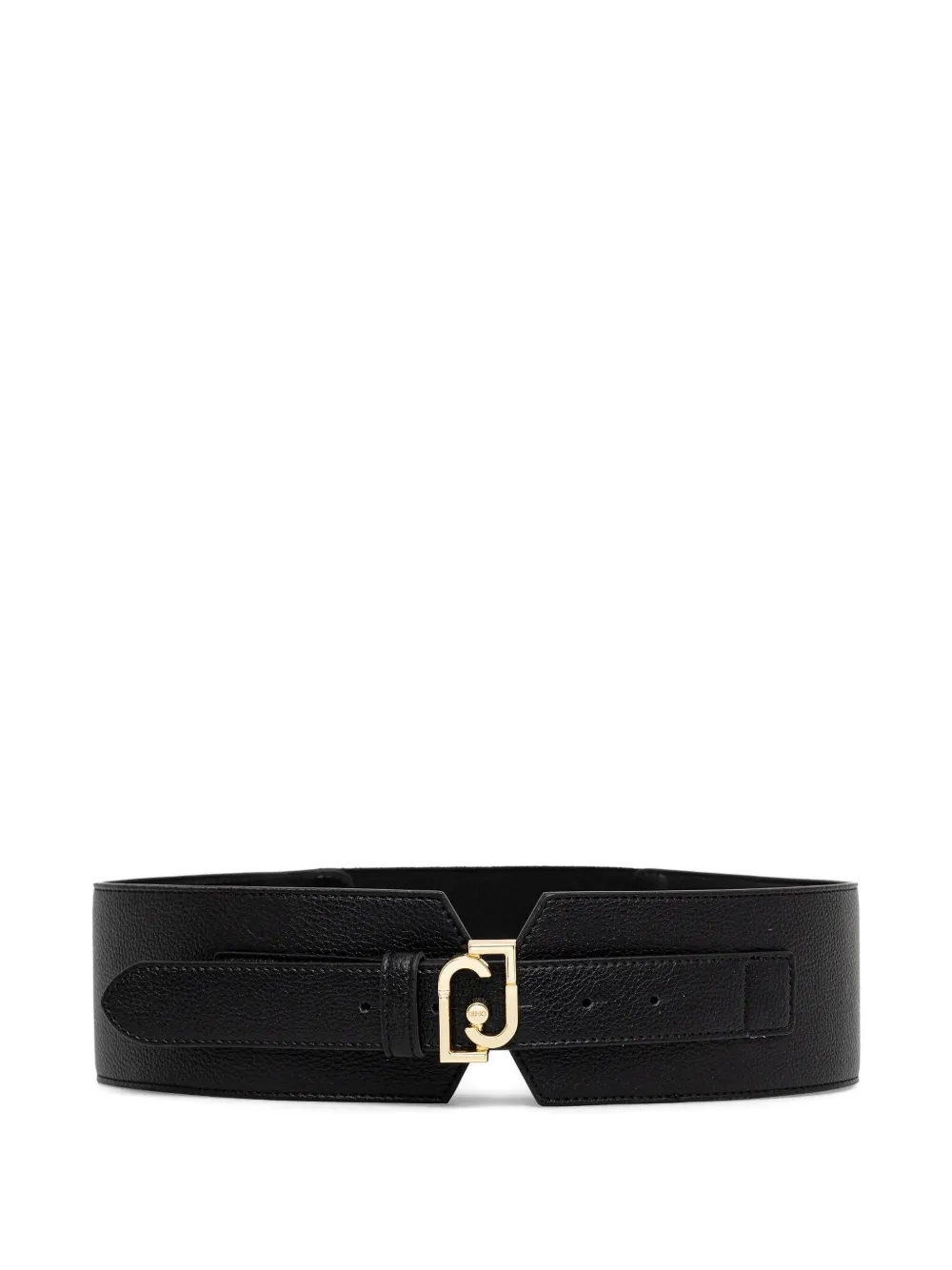 LIU JO logo-plaque wide belt | Black | Image 1
