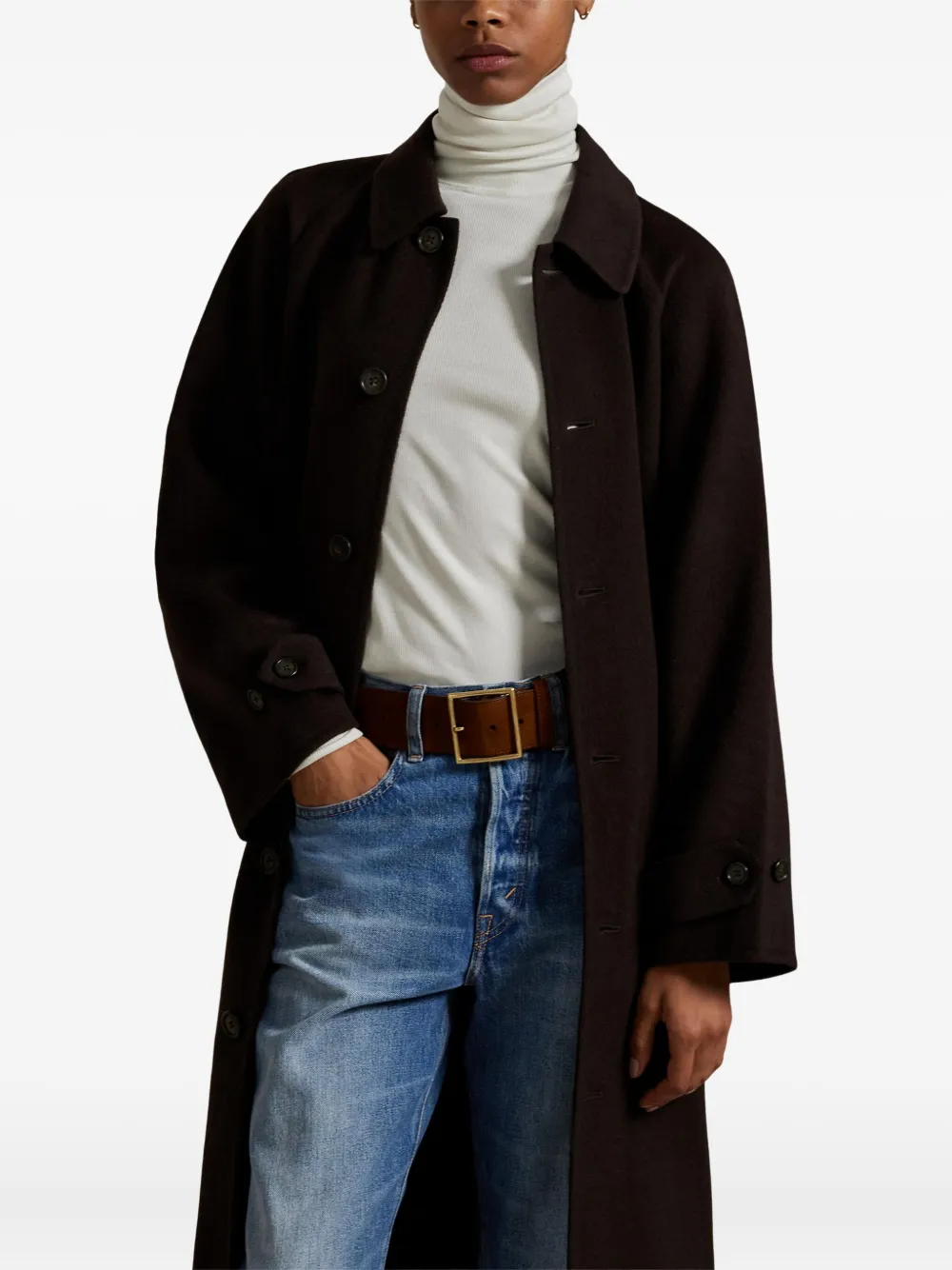 Polo Ralph Lauren Jas van kasjmier en wolmix Bruin