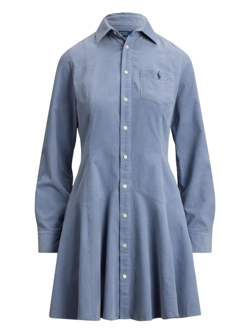 Polo Ralph Lauren Button-down Shirt Mini Dress In Blue