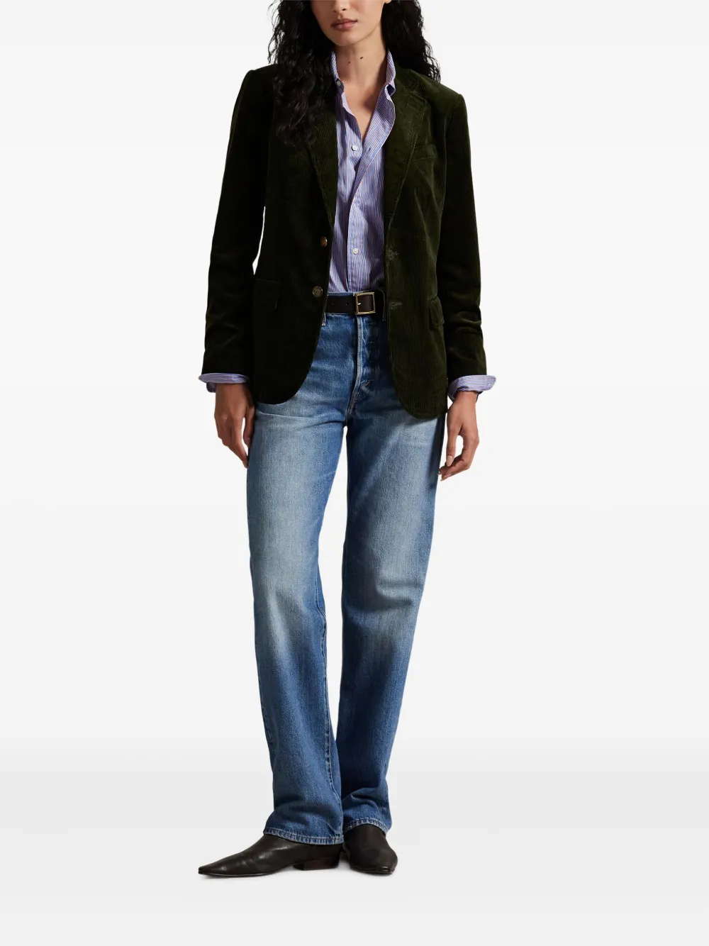 Polo Ralph Lauren RL67 ribfluwelen blazer Groen