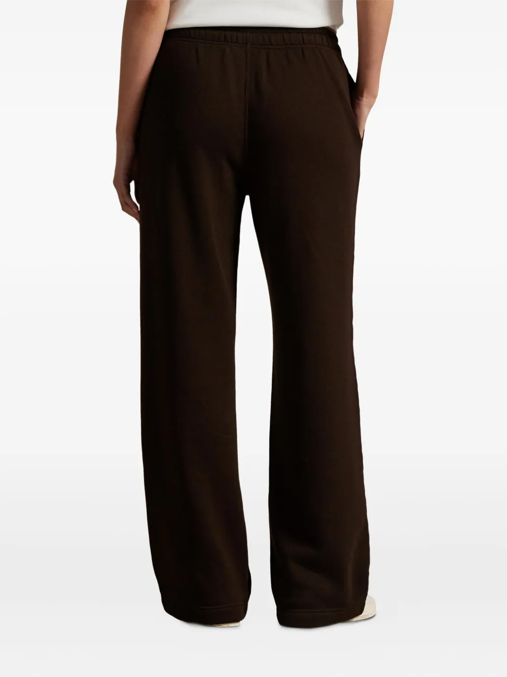 Polo Ralph Lauren Cotton-blend Jersey Wide-leg Track Pants In Brown