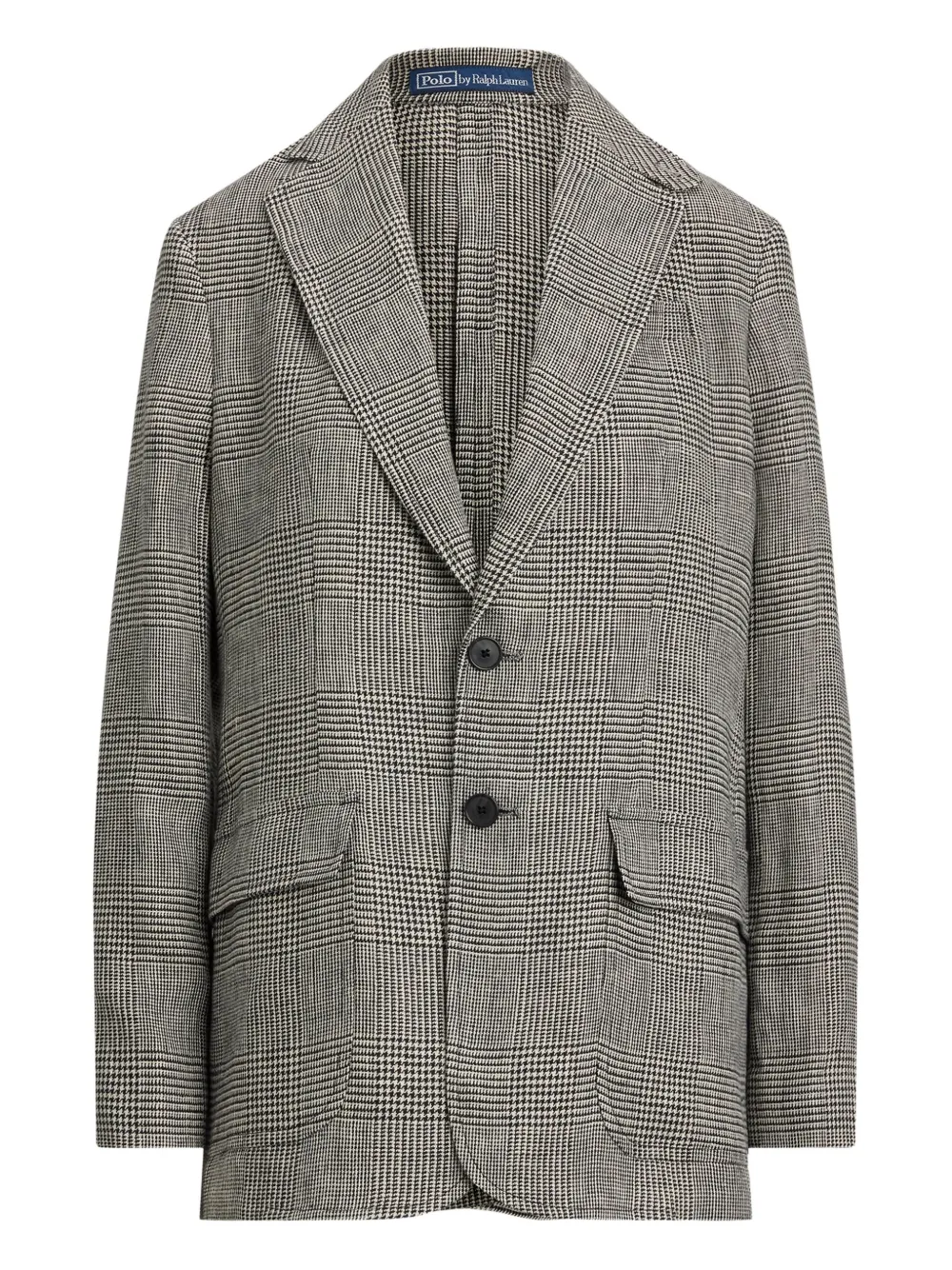 Polo Ralph Lauren checkered linen blazer Grijs