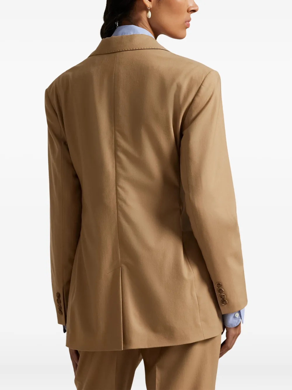 Polo Ralph Lauren Blazer met twee knopen van wolblend Bruin