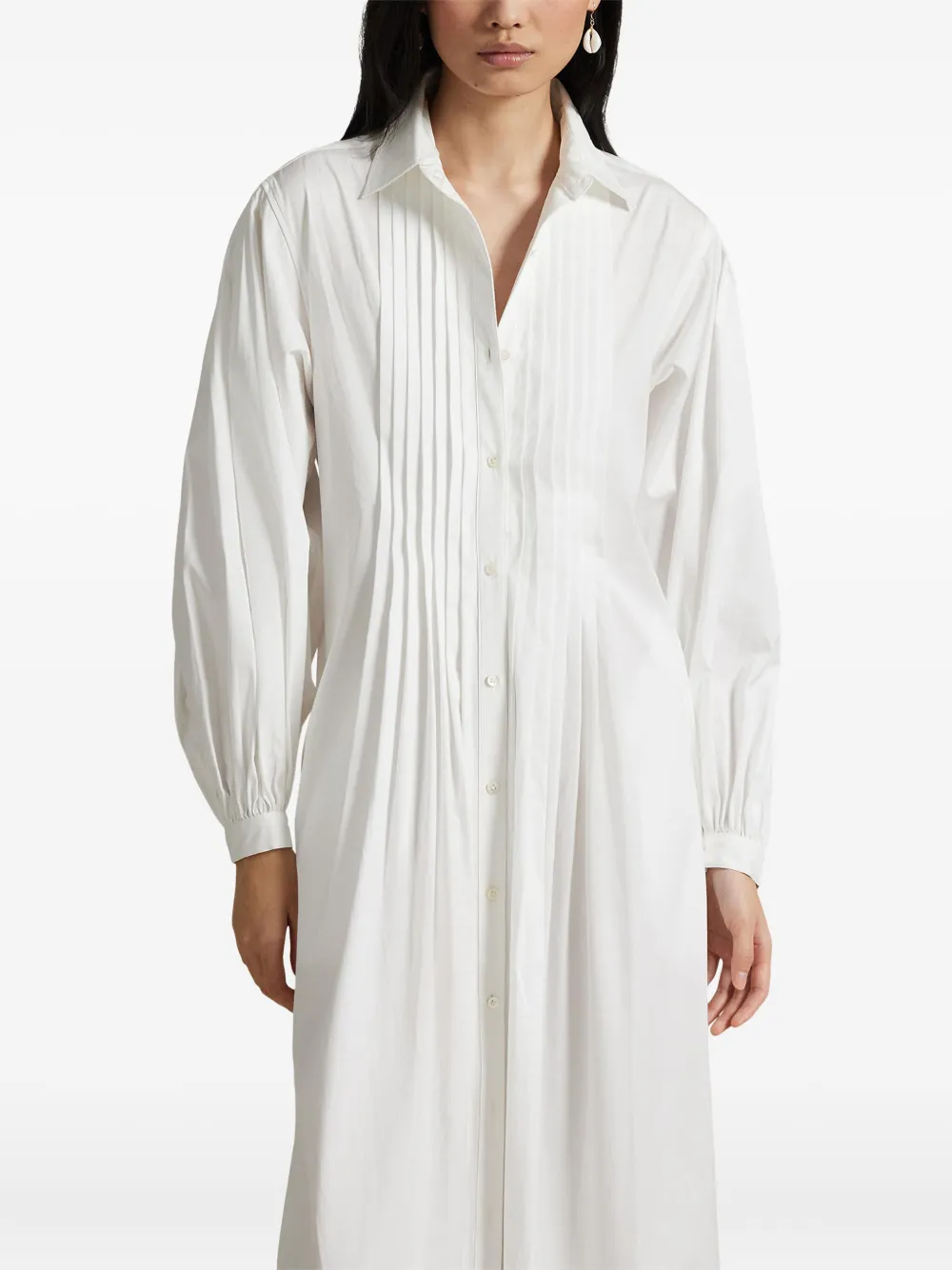 Polo Ralph Lauren Geplooide jurk Wit