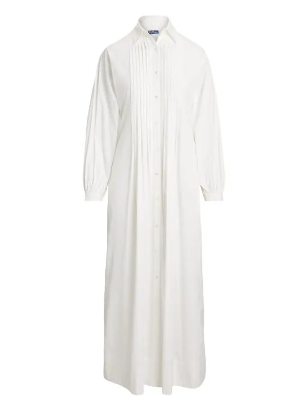 chinese dress ladies Girls Soft Cotton Puff Long Sleeve Dress | White, 2T / White main image 1