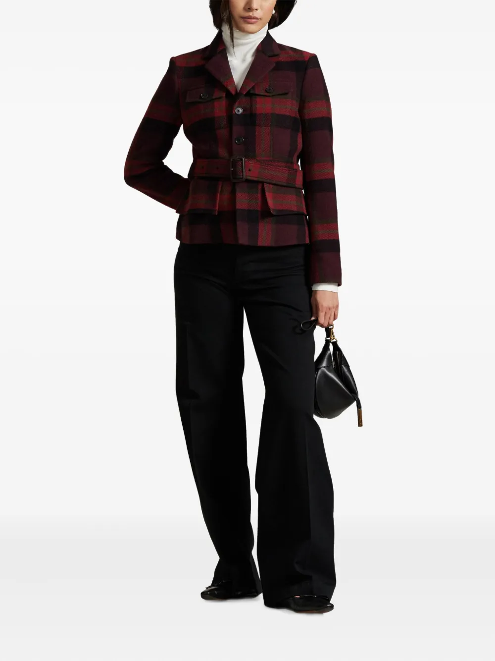 Polo Ralph Lauren belted plaid jacket | Fitted Jackets | Image 2