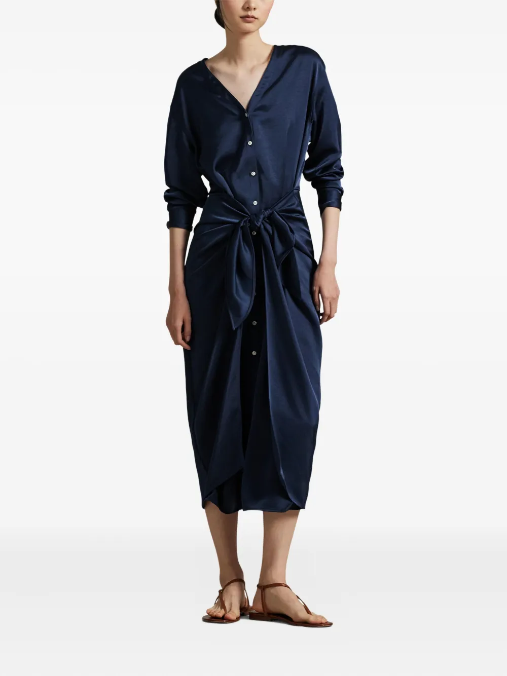 Polo Ralph Lauren Button-up midi-jurk Blauw