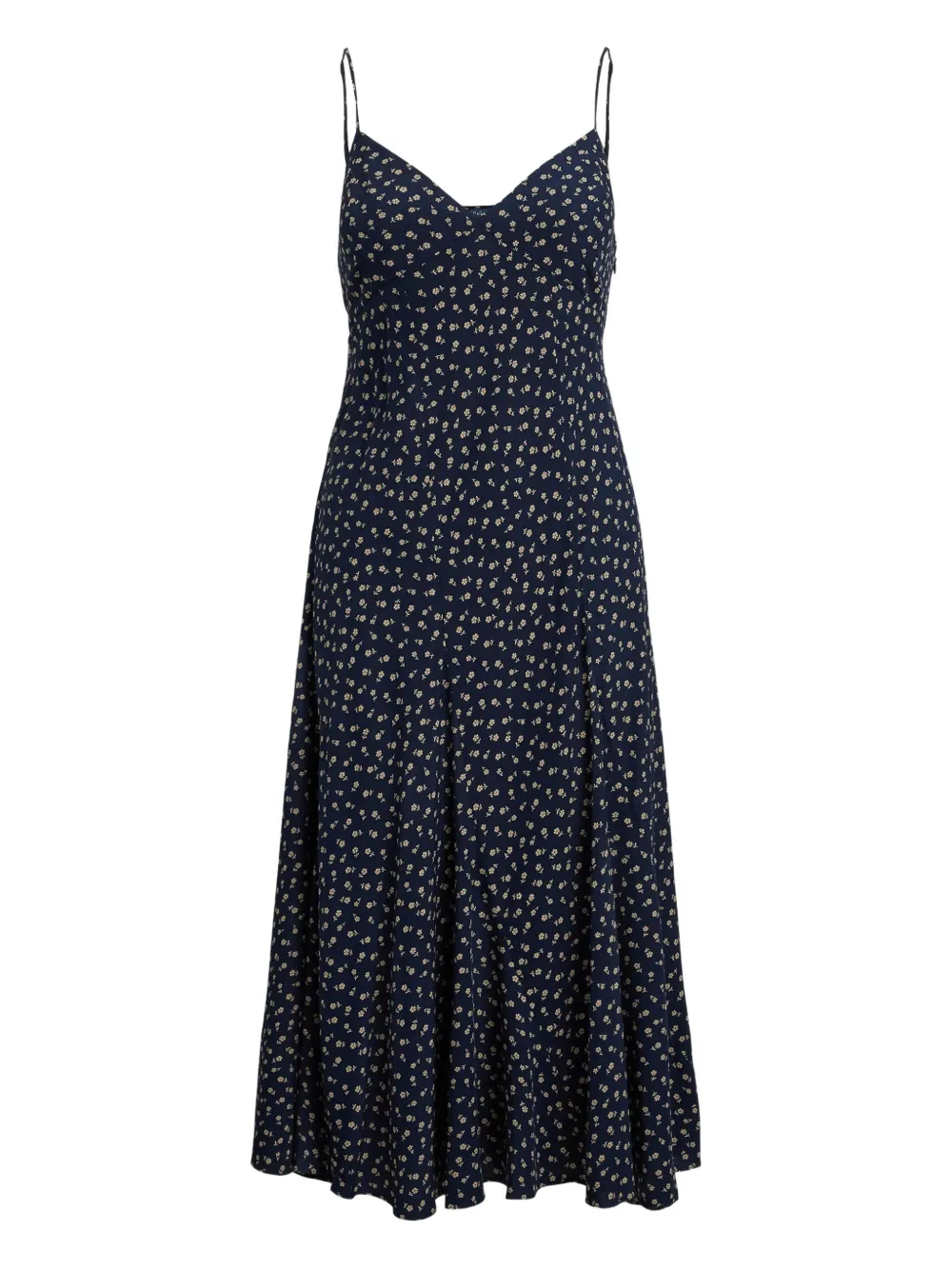 Polo Ralph Lauren Midi-jurk met bloemenprint Blauw