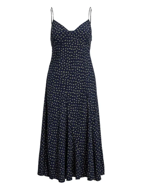 Robe mi-longue à fleurs - Polo Ralph Lauren - Modalova