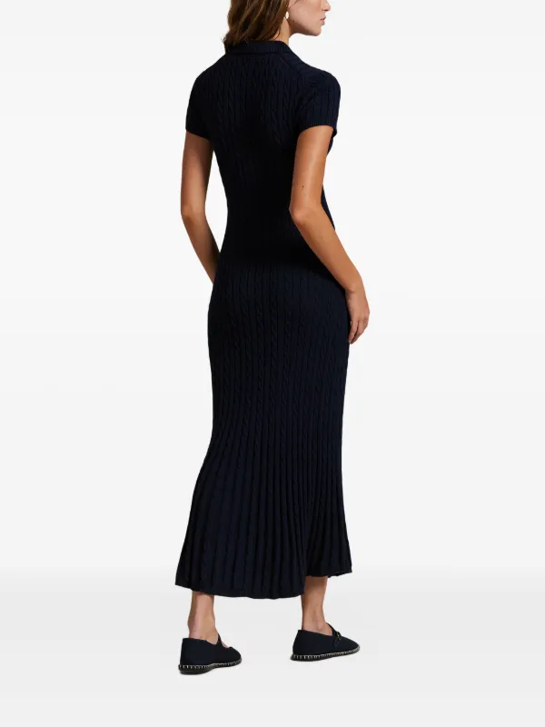 Polo Ralph Lauren ケーブルニット ポロワンピース | ブルー | FARFETCH JP