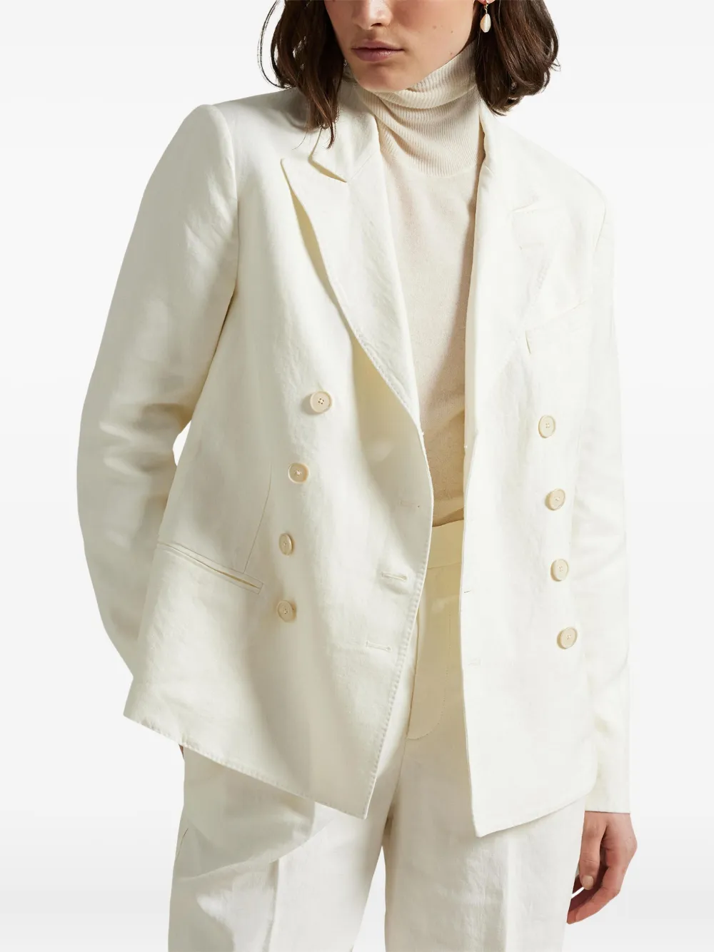 Polo Ralph Lauren Colbert met dubbele rij knopen Beige