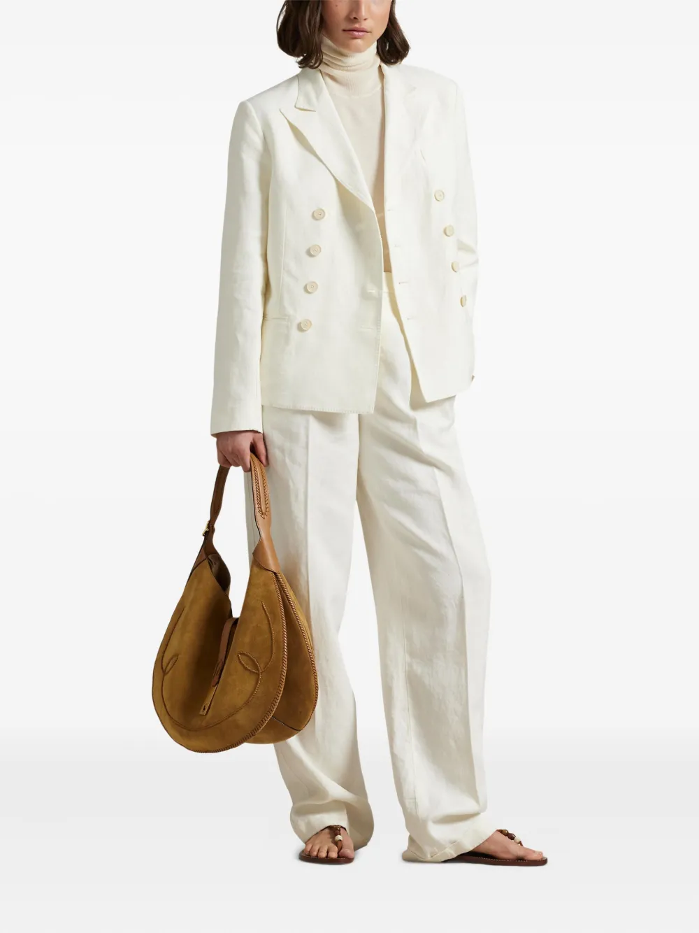 Polo Ralph Lauren Colbert met dubbele rij knopen Beige