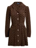 Polo Ralph Lauren floral-print button-front dress - Brown