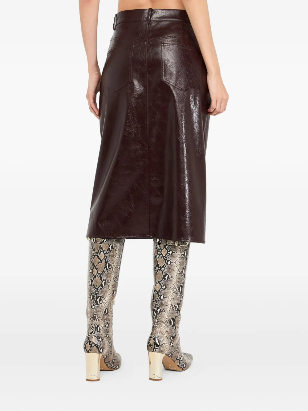LIU JO five-pocket midi skirt Bruin