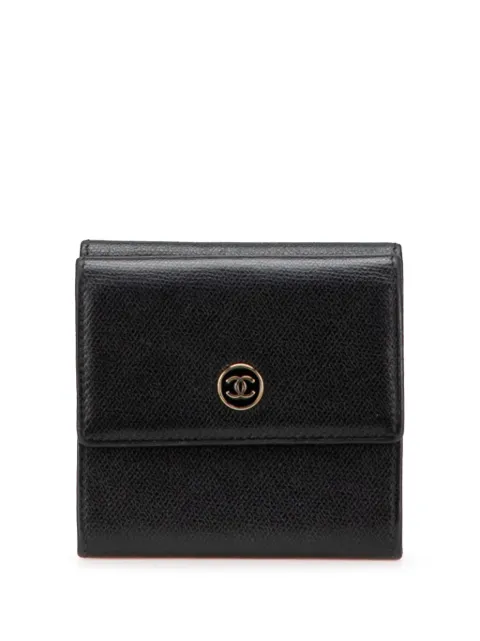 CHANEL Pre-Owned cartera Flap de piel de becerro granulada con botón CC 2005-2006
