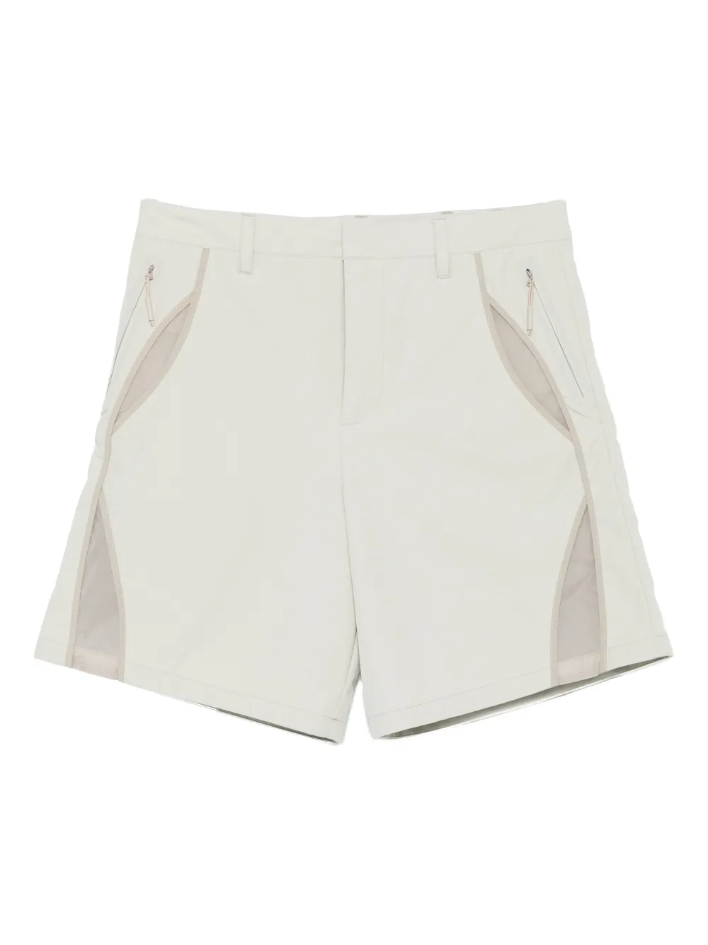 HELIOT EMIL Shorts met mesh vlakken Beige