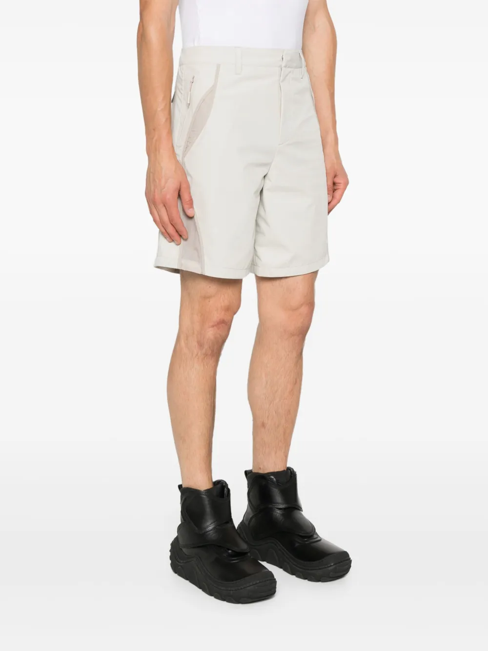 HELIOT EMIL Shorts met mesh vlakken Beige