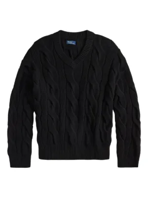 Polo Ralph Lauren ケーブルニット セーター | ブラック | FARFETCH JP