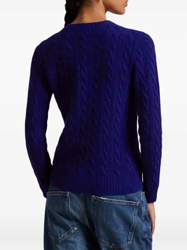 Polo Ralph Lauren ケーブルニット ウールセーター | ブルー | FARFETCH JP