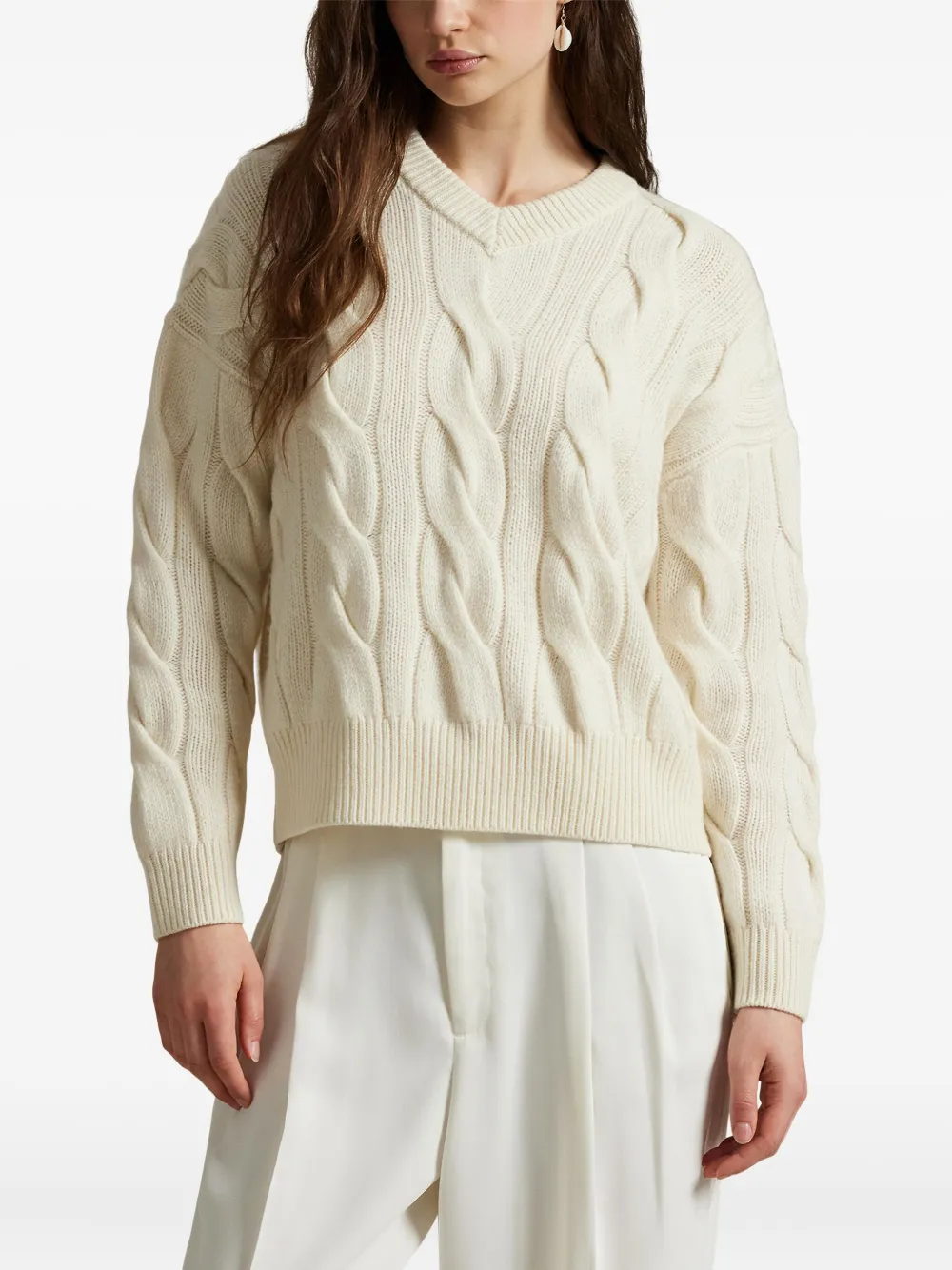 Polo Ralph Lauren Kabelgebreide sweater Beige